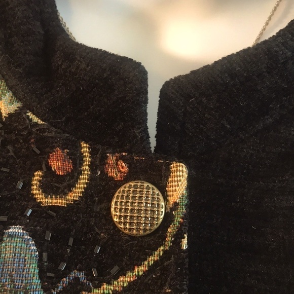 Alex Kim Boho Embroidered Beaded Blazer Jacket Size Medium Floral Patchwork - Picture 6 of 17